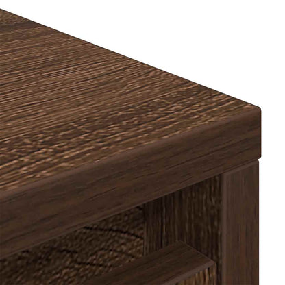 Shoe Cabinet Brown Oak 57x34x76 cm Engineered Wood