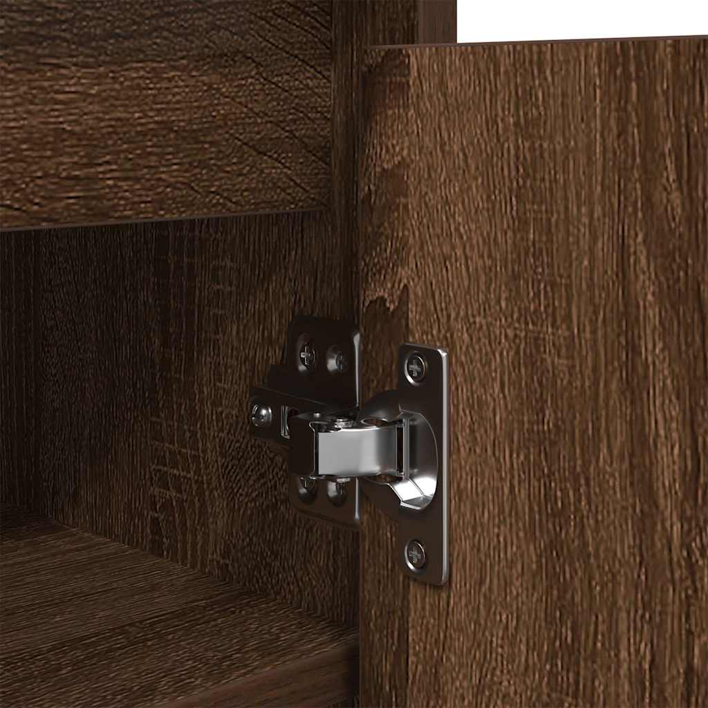 Shoe Cabinet Brown Oak 57x34x76 cm Engineered Wood