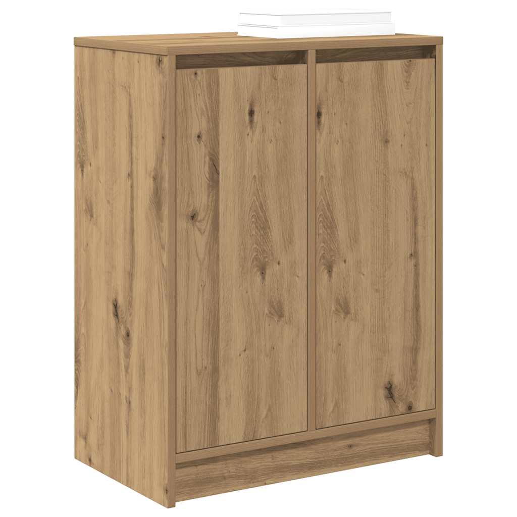 Shoe Cabinet Artisan Oak 57x34x76 cm Engineered Wood