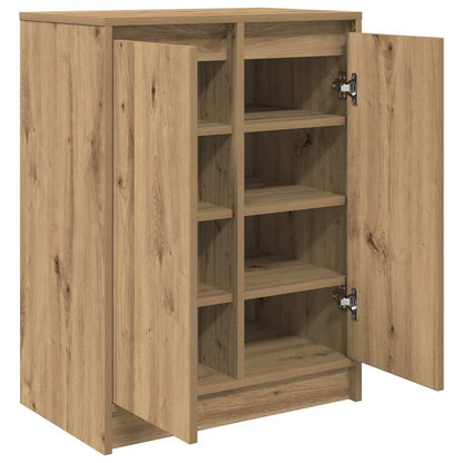 Shoe Cabinet Artisan Oak 57x34x76 cm Engineered Wood