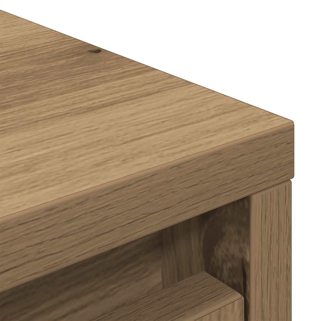 Shoe Cabinet Artisan Oak 57x34x76 cm Engineered Wood