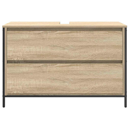 Bathroom Basin Cabinet with Drawers Sonoma Oak 90x34.5x60 cm