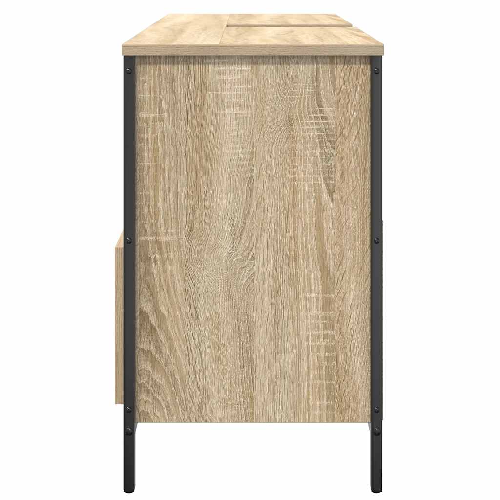 Bathroom Basin Cabinet with Drawers Sonoma Oak 90x34.5x60 cm