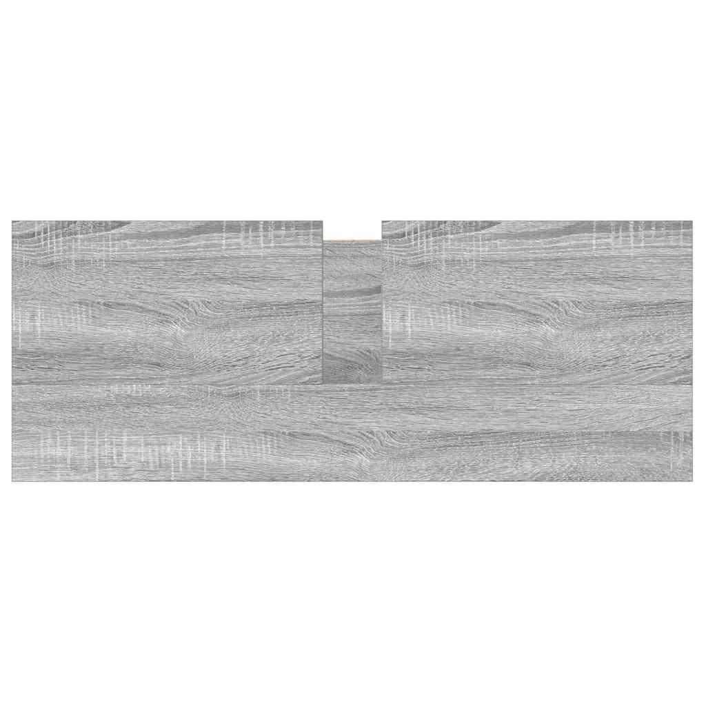 Bathroom Basin Cabinet with Drawers Grey Sonoma 90x34.5x60 cm