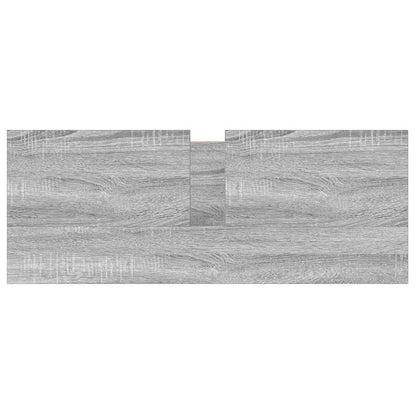 Bathroom Basin Cabinet with Drawers Grey Sonoma 90x34.5x60 cm