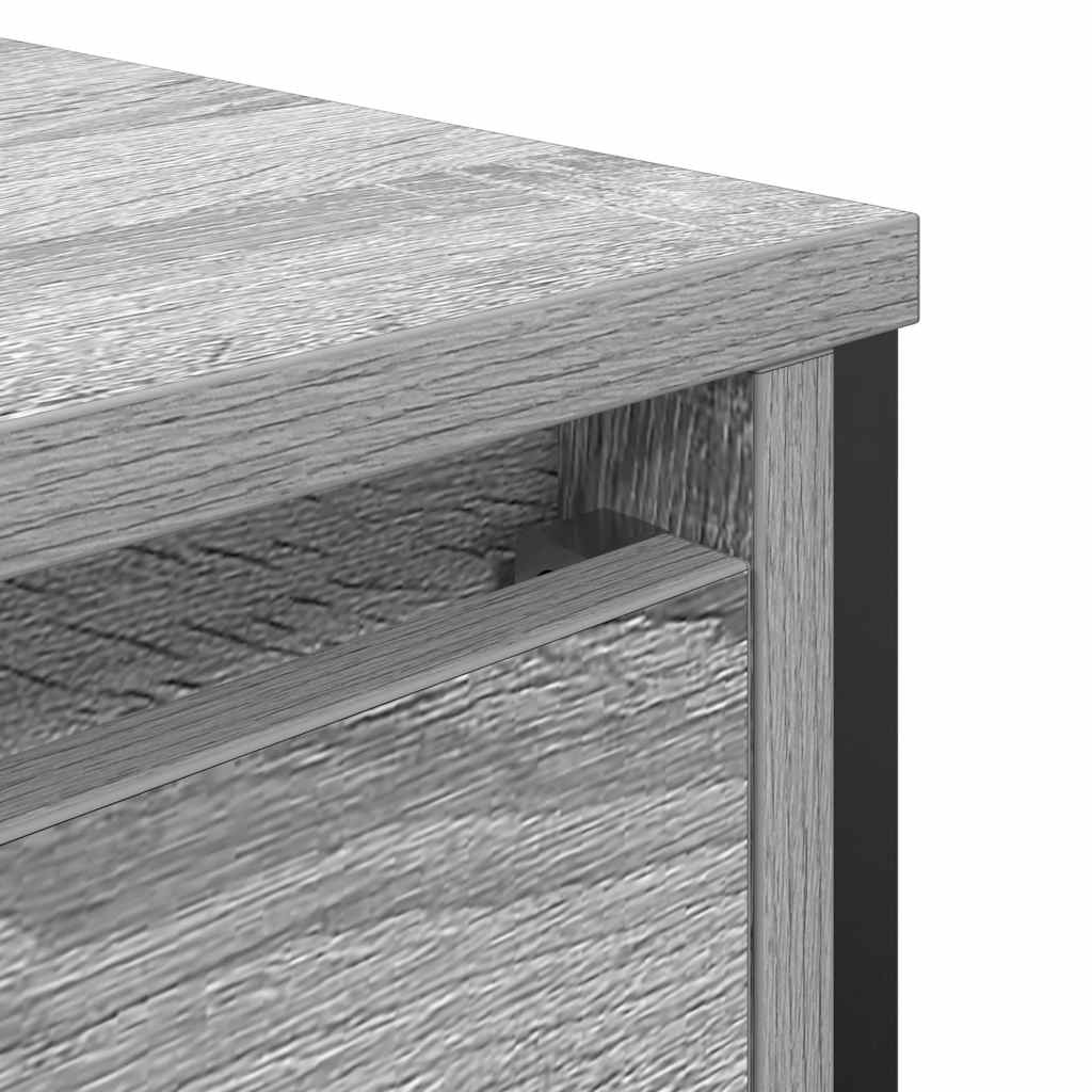 Bathroom Basin Cabinet with Drawers Grey Sonoma 90x34.5x60 cm