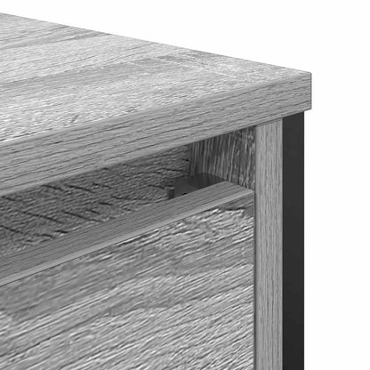 Bathroom Basin Cabinet with Drawers Grey Sonoma 90x34.5x60 cm