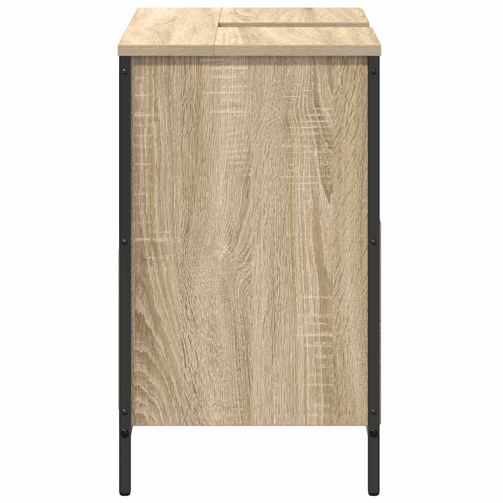 Bathroom Basin Cabinet with Drawers Sonoma Oak 60x34.5x60 cm