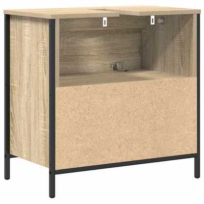 Bathroom Basin Cabinet with Drawers Sonoma Oak 60x34.5x60 cm