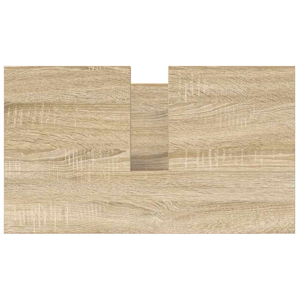 Bathroom Basin Cabinet with Drawers Sonoma Oak 60x34.5x60 cm