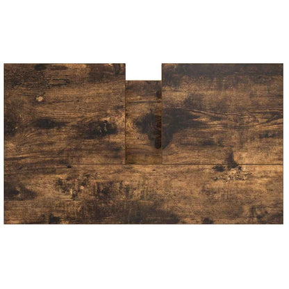 Bathroom Basin Cabinet with Drawers Smoked Oak 60x34.5x60 cm