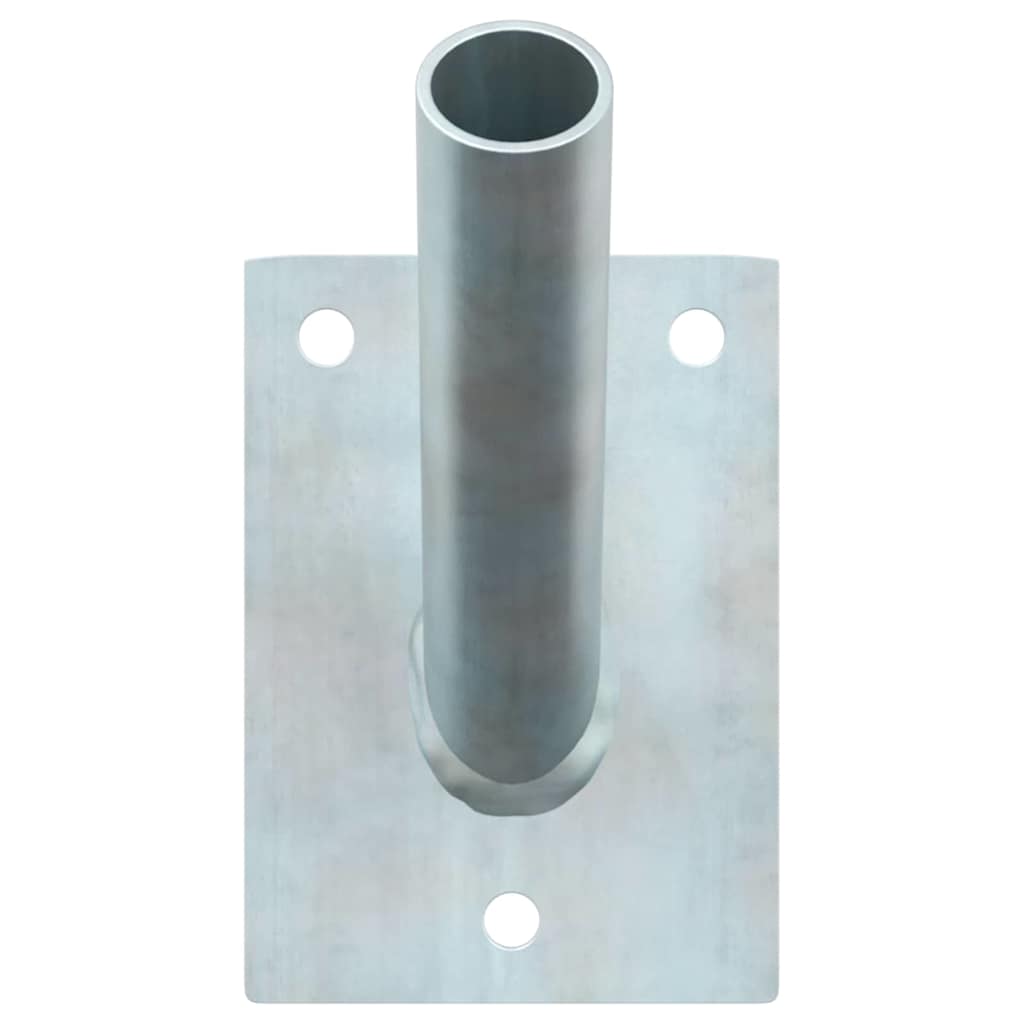 Flag Pole Holder Silver 10.5 x 7.5 cm Steel