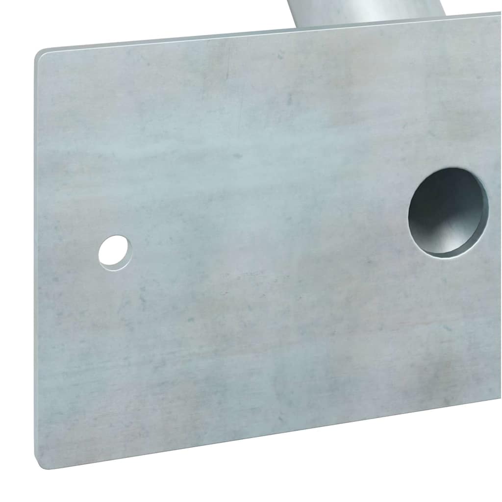 Flag Pole Holder Silver 13 x 6 cm Steel