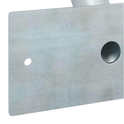 Flag Pole Holder Silver 13 x 6 cm Steel