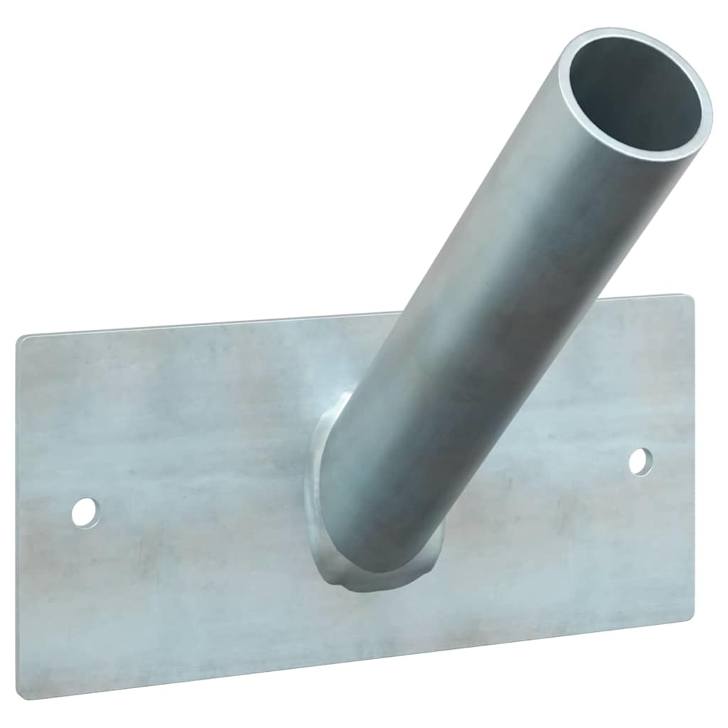 Flag Pole Holder Silver 13 x 6 cm Steel