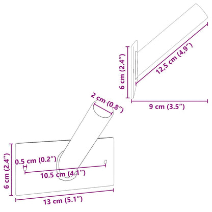 Flag Pole Holder Silver 13 x 6 cm Steel
