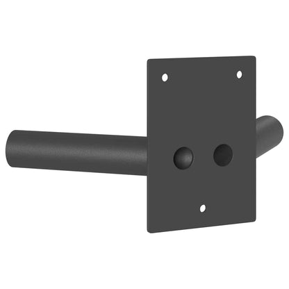 Flag Pole Holder Black 11.5 x 7.5 cm Steel