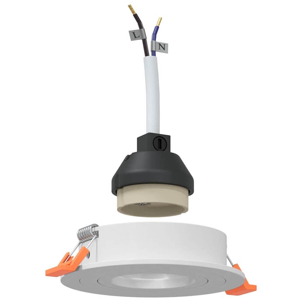 Spotlights with Spotlights 6 pcs White 9 x 9 x cm Aluminium