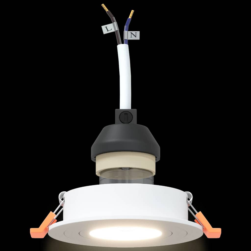 Spotlights with Spotlights 6 pcs White 9 x 9 x cm Aluminium