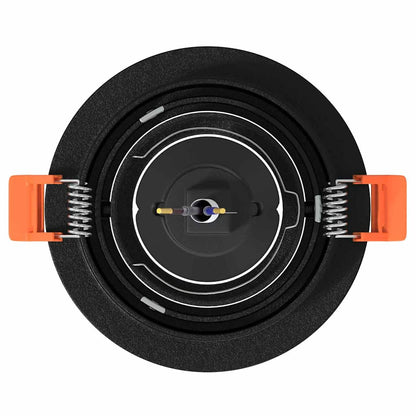 Spotlights with Spotlights 6 pcs Black 9 x 9 x cm Aluminium
