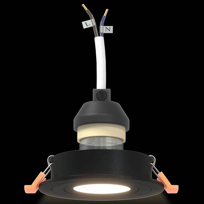 Spotlights with Spotlights 24 pcs Black 9 x 9 x cm Aluminium