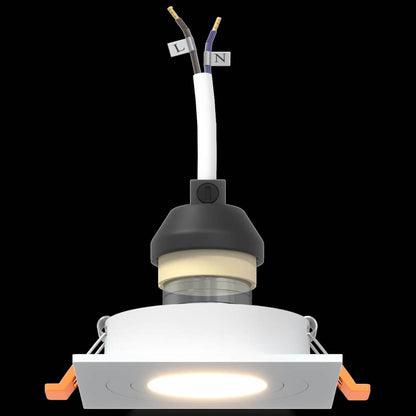 Spotlights with Spotlights 6 pcs White 9 x 9 x cm Aluminium
