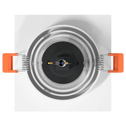 Spotlights with Spotlights 12 pcs White 9 x 9 x cm Aluminium
