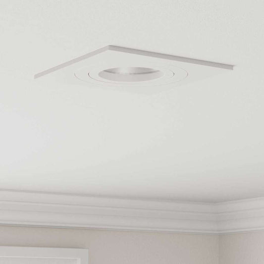Spotlights with Spotlights 24 pcs White 9 x 9 x cm Aluminium