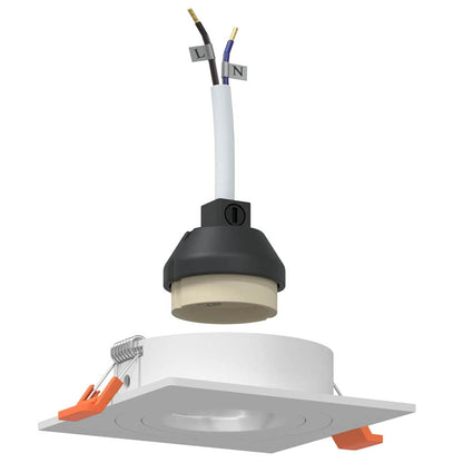 Spotlights with Spotlights 24 pcs White 9 x 9 x cm Aluminium