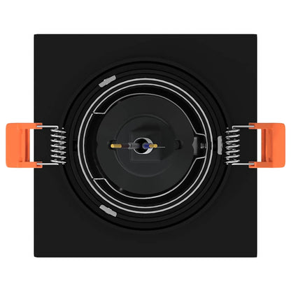 Spotlights with Spotlights 6 pcs Black 9 x 9 x cm Aluminium