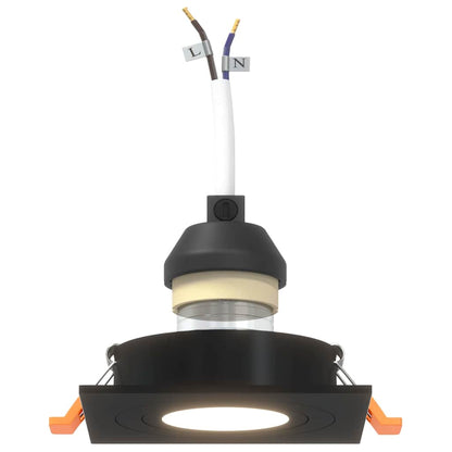 Spotlights with Spotlights 12 pcs Black 9 x 9 x cm Aluminium