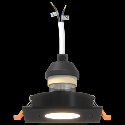 Spotlights with Spotlights 12 pcs Black 9 x 9 x cm Aluminium