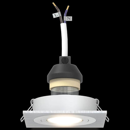 Spotlights with Spotlights 6 pcs Silver 9 x 9 x cm Aluminium