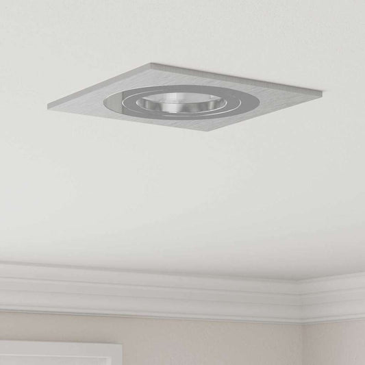 Spotlights with Spotlights 24 pcs Silver 9 x 9 x cm Aluminium