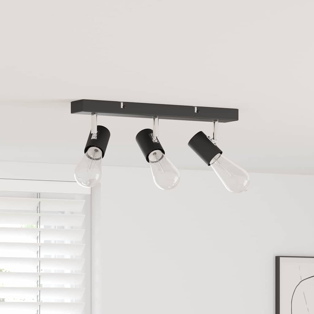 Ceiling Spotlight Black 38 x 6.5 x 11.5 cm Steel