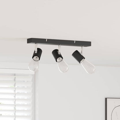 Ceiling Spotlight Black 38 x 6.5 x 11.5 cm Steel