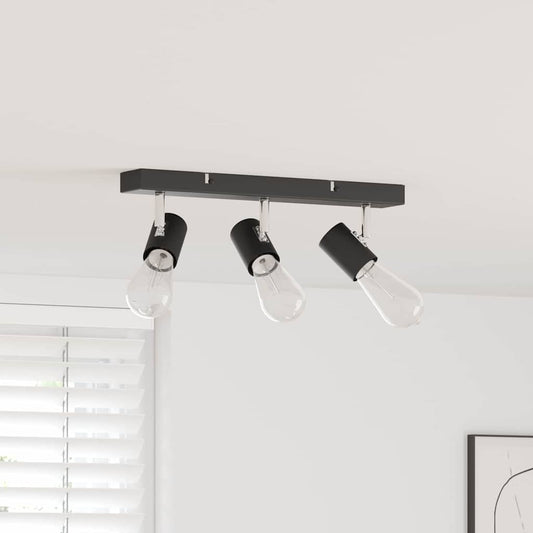 Ceiling Spotlight Black 38 x 6.5 x 11.5 cm Steel