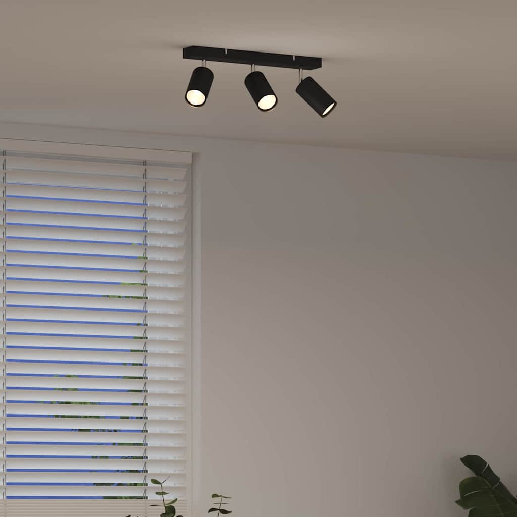 Ceiling Spotlight Black 38 x 5.5 x 16.5 cm Steel
