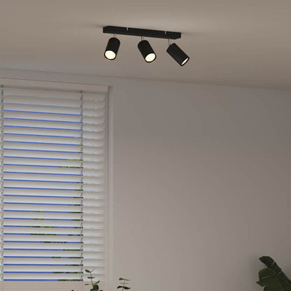 Ceiling Spotlight Black 38 x 5.5 x 16.5 cm Steel