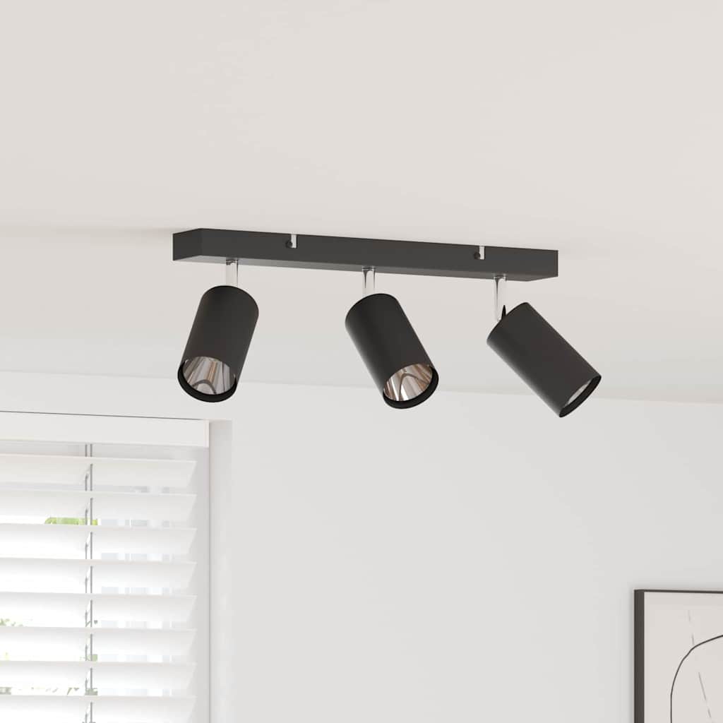 Ceiling Spotlight Black 38 x 5.5 x 16.5 cm Steel