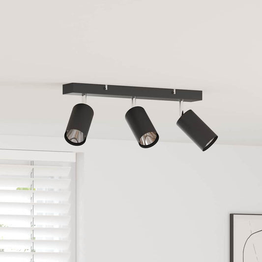 Ceiling Spotlight Black 38 x 5.5 x 16.5 cm Steel