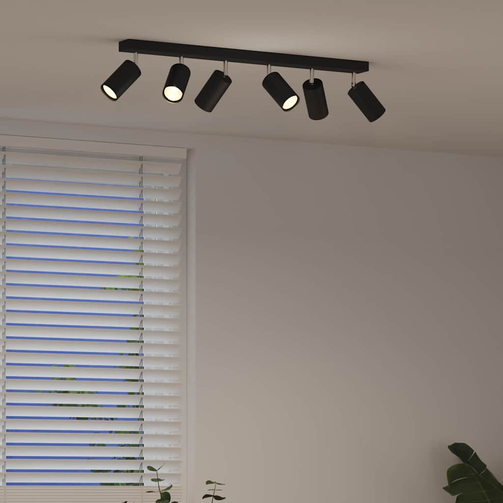 Ceiling Spotlight Black 73 x 5.5 x 16.5 cm Steel