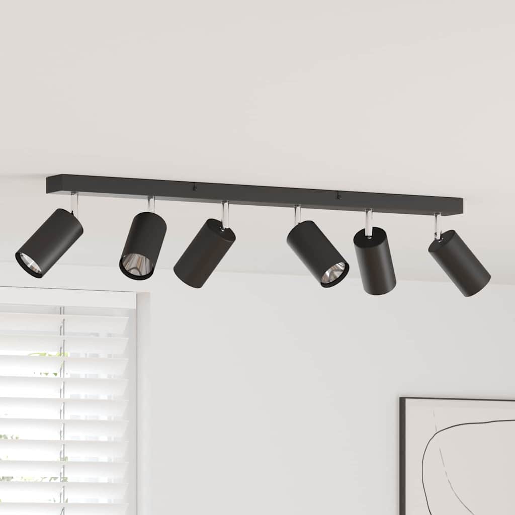 Ceiling Spotlight Black 73 x 5.5 x 16.5 cm Steel