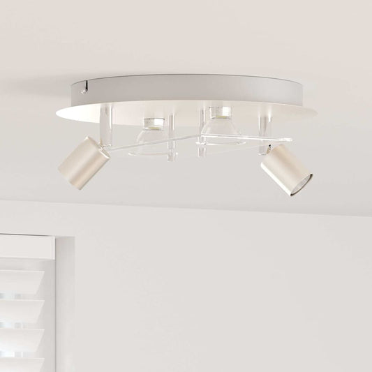 Ceiling Spotlight Silver 29 x 29 x 11 cm Steel and glass