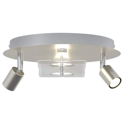 Ceiling Spotlight Silver 29 x 29 x 11 cm Steel and glass