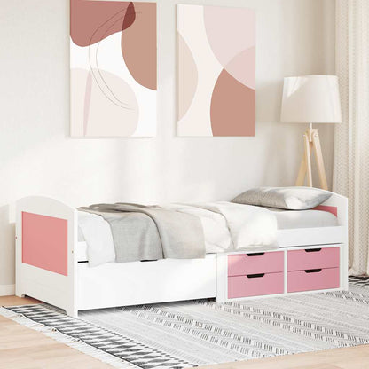 Day Bed with 5 Drawers without Mattress IRUN White&Pink 90x200 cm
