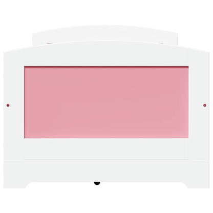 Day Bed with 5 Drawers without Mattress IRUN White&Pink 90x200 cm