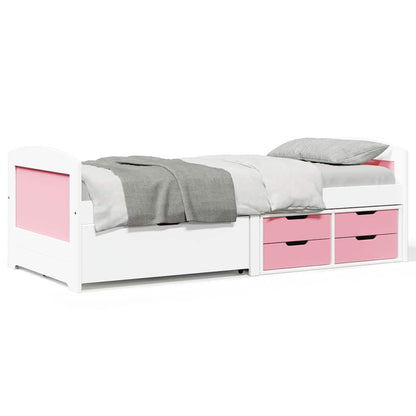 Day Bed with 5 Drawers without Mattress IRUN White&Pink 90x200 cm