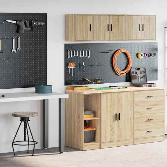 Garage Cabinets 2 pcs Sonoma Oak Engineered Wood