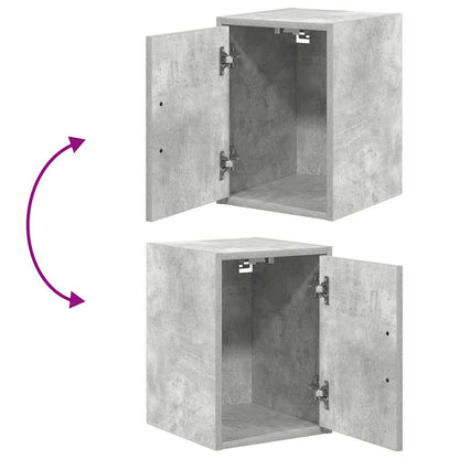 Garage Cabinets 2 pcs Concrete Grey Engineered Wood